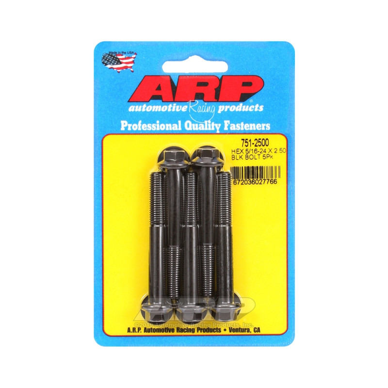 Universal Bolt ARP 5/16-24 - Black Oxyde Hex x5 - ARP-751-2500 - 751-2500 - 3666618226880