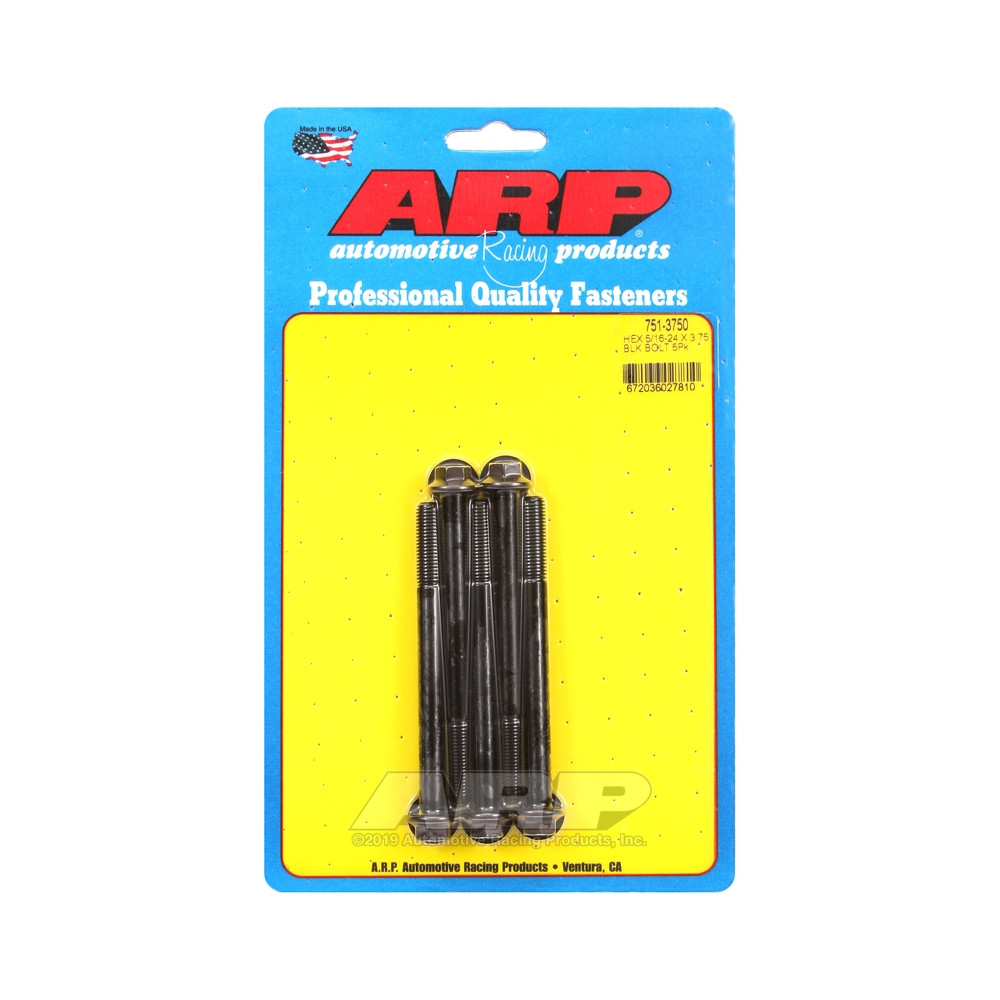 Universal Bolt ARP 5/16-24 - Black Oxyde Hex x5 - ARP-751-3750 - 751-3750 - 3666618226934