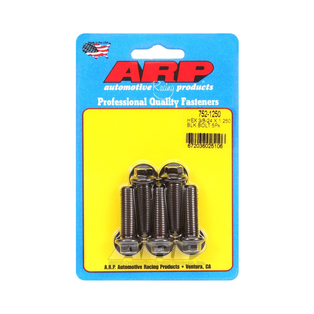 ARP Universal small head bolt 3/8-24 - Black Oxyde Hex x5 - ARP-752-1250 - 752-1250 - 3666618227023