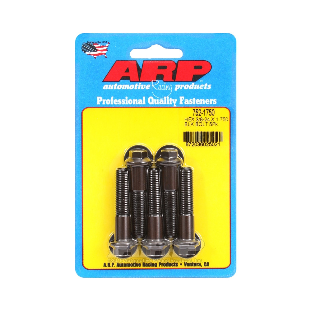 ARP Universal small head bolt 3/8-24 - Black Oxyde Hex x5 - ARP-752-1750 - 752-1750 - 3666618227047
