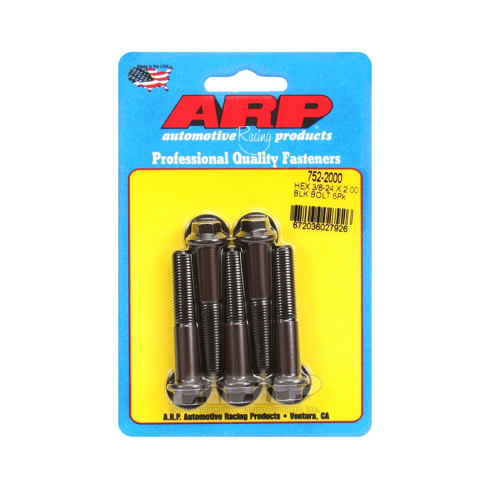 Bullone universale ARP a testa piccola 3/8-24 - Nero Oxyde Hex x5 - ARP-752-2000 - 752-2000 - 3666618227054