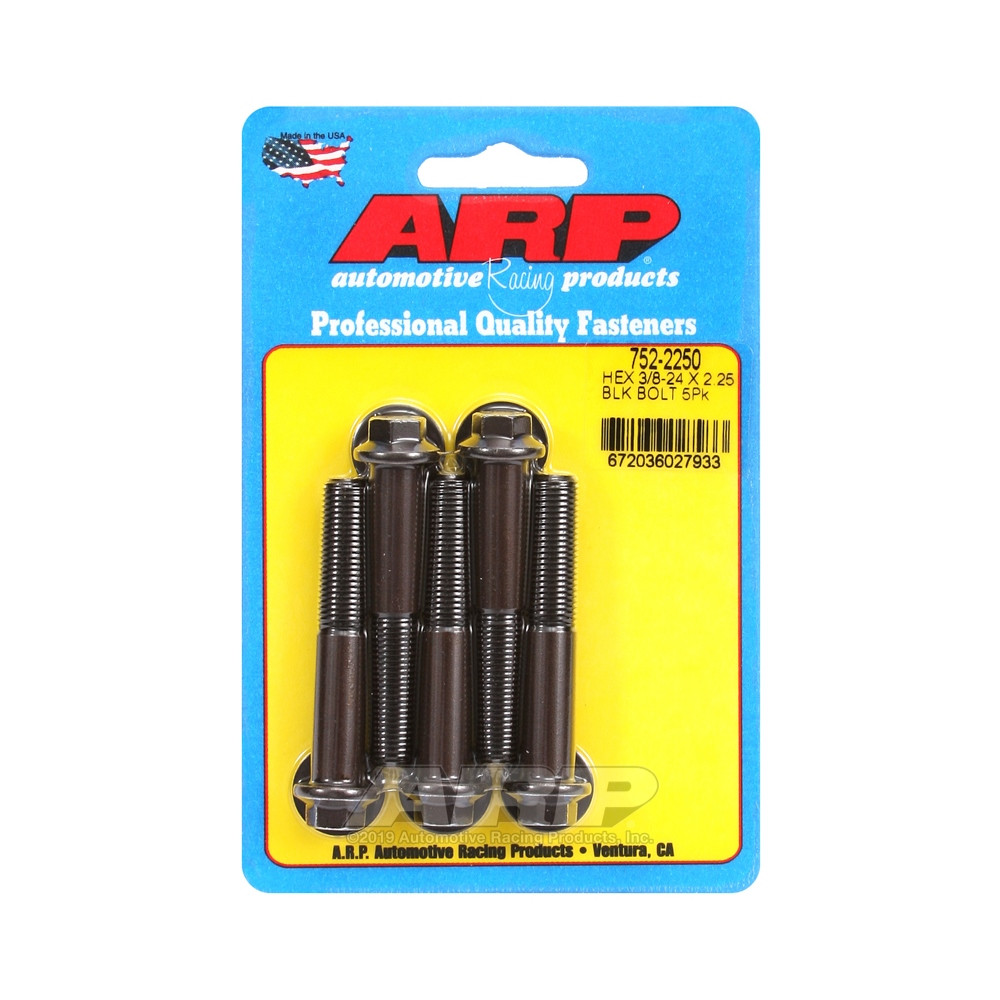ARP Universal small head bolt 3/8-24 - Black Oxyde Hex x5 - ARP-752-2250 - 752-2250 - 3666618227061