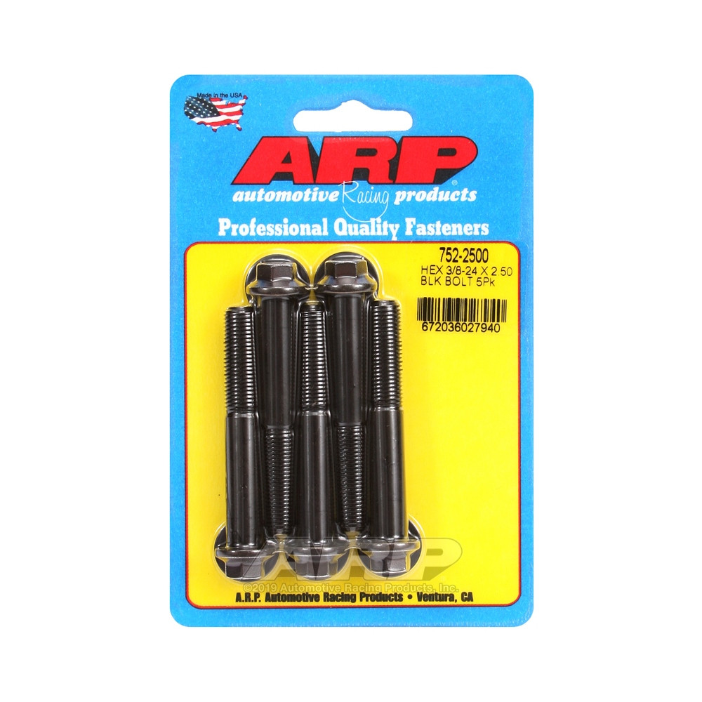 ARP Universal small head bolt 3/8-24 - Black Oxyde Hex x5 - ARP-752-2500 - 752-2500 - 3666618227078