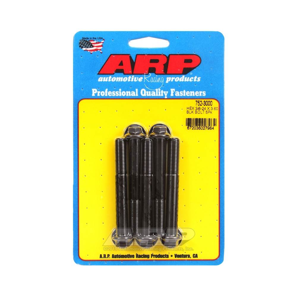 ARP Universal small head bolt 3/8-24 - Black Oxyde Hex x5 - ARP-752-3000 - 752-3000 - 3666618227092