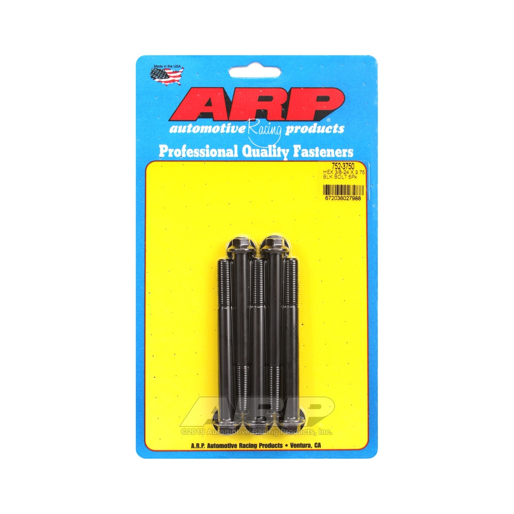 ARP Universal small head bolt 3/8-24 - Black Oxyde Hex x5 - ARP-752-3750 - 752-3750 - 3666618227122