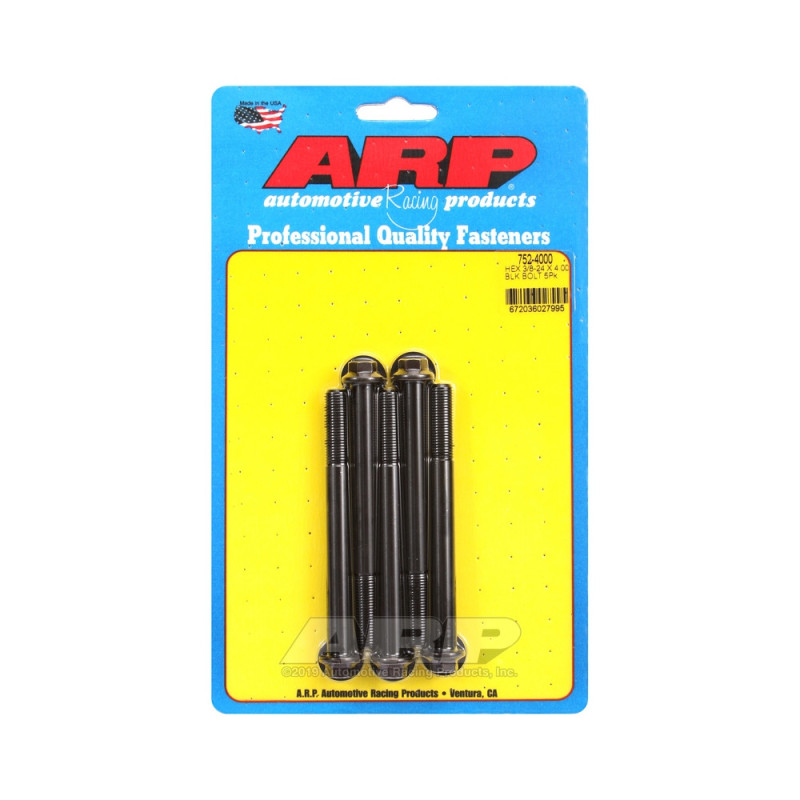 ARP Universal small head bolt 3/8-24 - Black Oxyde Hex x5 - ARP-752-4000 - 752-4000 - 3666618227139