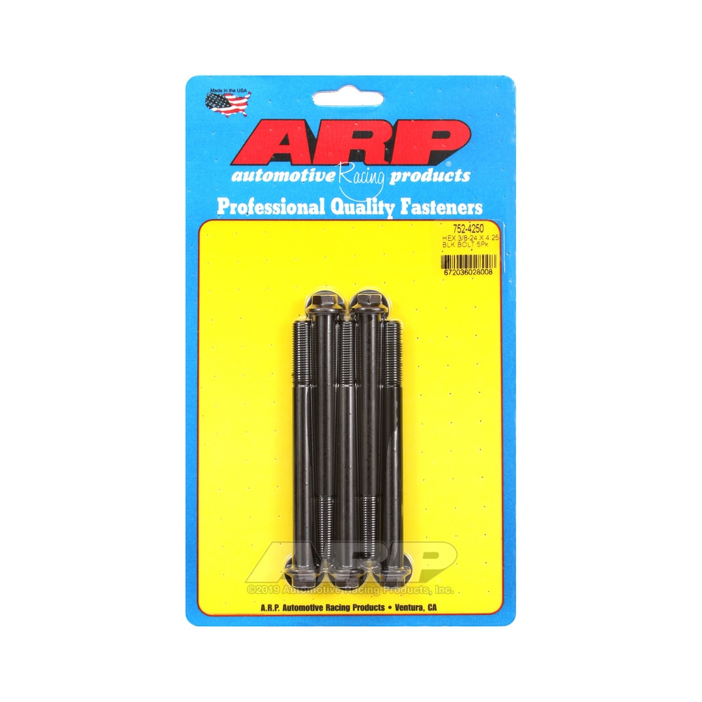 ARP Universal small head bolt 3/8-24 - Black Oxyde Hex x5 - ARP-752-4250 - 752-4250 - 3666618227146