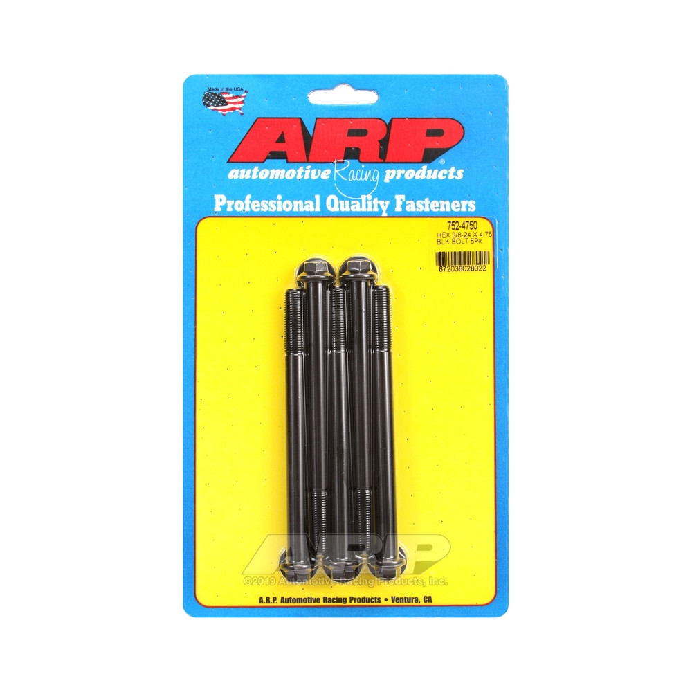 ARP Universal small head bolt 3/8-24 - Black Oxyde Hex x5 - ARP-752-4750 - 752-4750 - 3666618227160