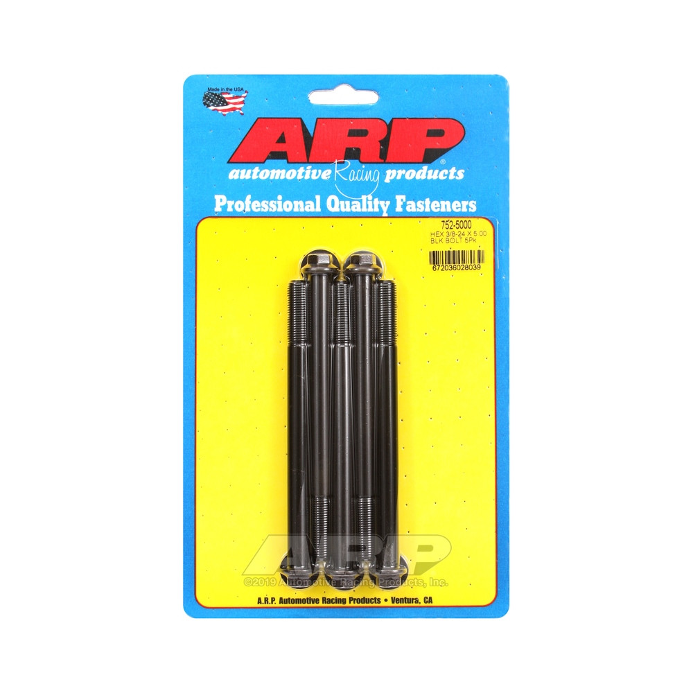ARP Universal small head bolt 3/8-24 - Black Oxyde Hex x5 - ARP-752-5000 - 752-5000 - 3666618227177