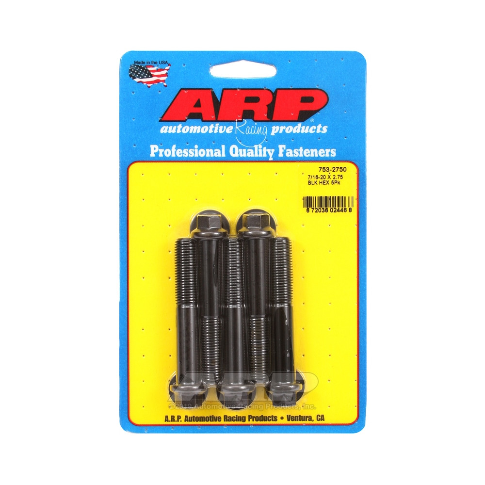 Boulonnerie universelle ARP 7/16-20 - Black Oxyde Hex x5 - ARP-753-2750 - 753-2750 - 3666618227252