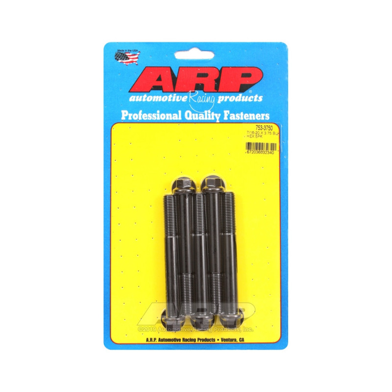 Bullone universale ARP 7/16-20 - Esagono ossidato nero x5 - ARP-753-3750 - 753-3750 - 3666618227290