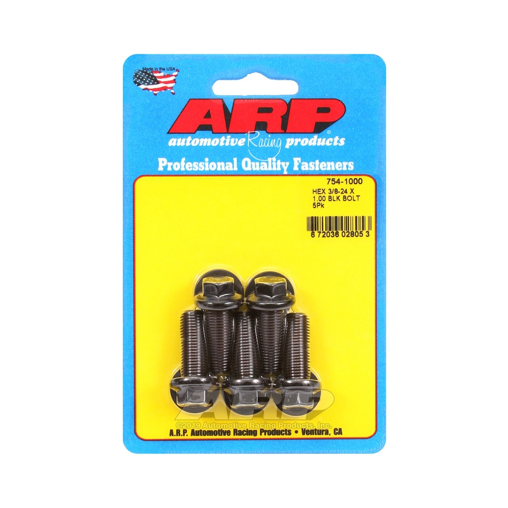 ARP Universal Head Bolt STD 3/8-24 - Black Oxide Hex x5 - ARP-754-1000 - 754-1000 - 3666618227368