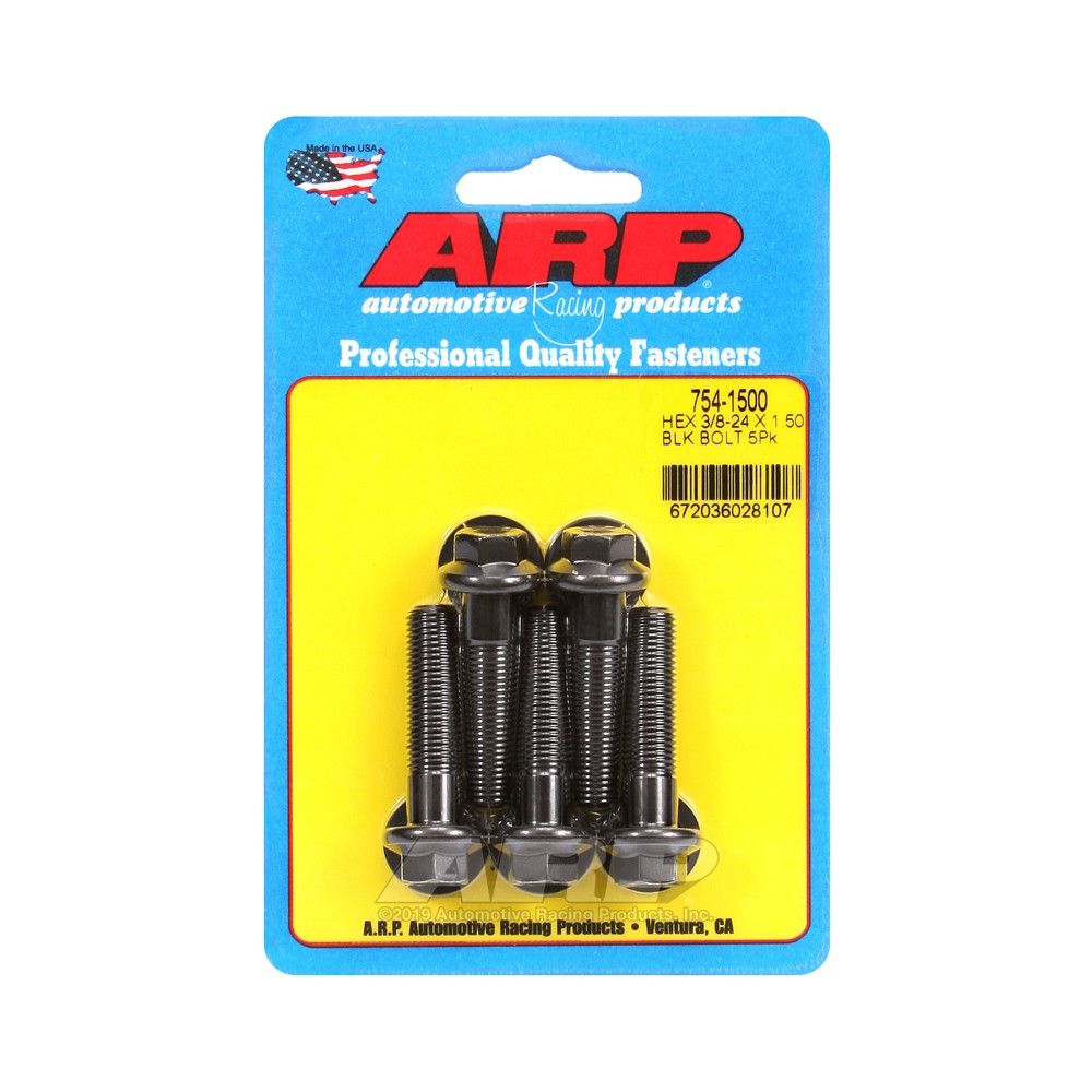 ARP Universal Head Bolt STD 3/8-24 - Black Oxide Hex x5 - ARP-754-1500 - 754-1500 - 3666618227382