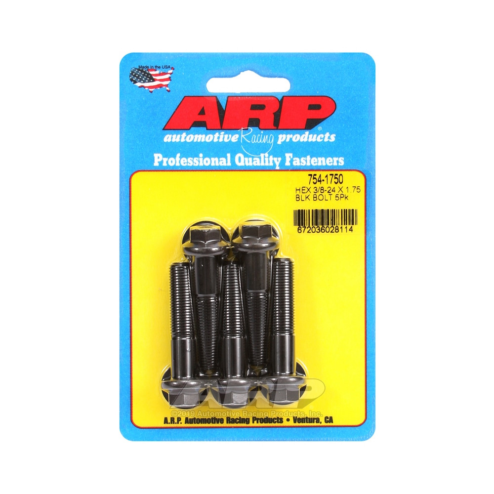 ARP Universal Head Bolt STD 3/8-24 - Black Oxide Hex x5 - ARP-754-1750 - 754-1750 - 3666618227399