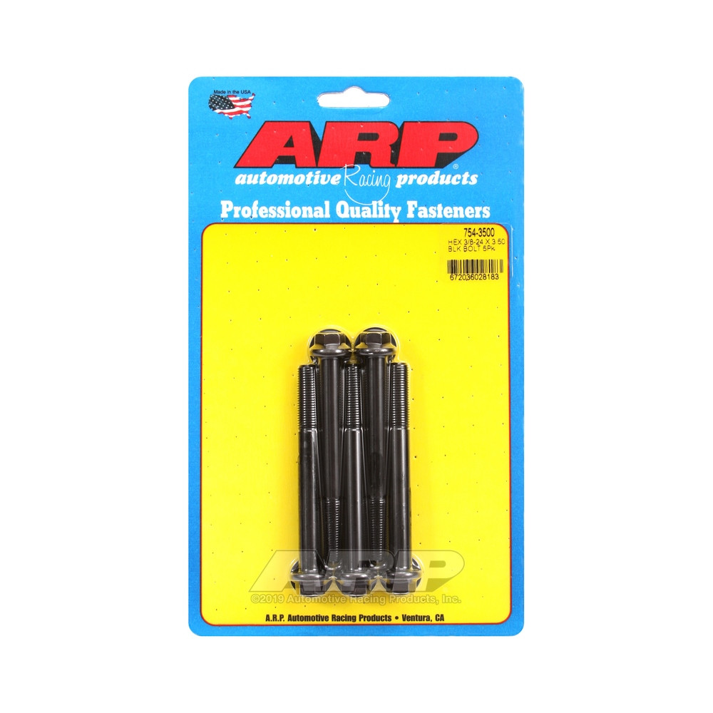 ARP Universal Head Bolt STD 3/8-24 - Black Oxide Hex x5 - ARP-754-3500 - 754-3500 - 3666618227467