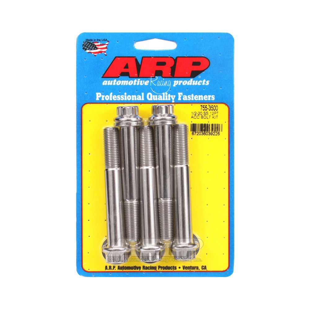 Universal Bolt ARP 1/2-20 - Stainless Steel 12 Pts x5 - ARP-755-3500 - 755-3500 - 3666618227597