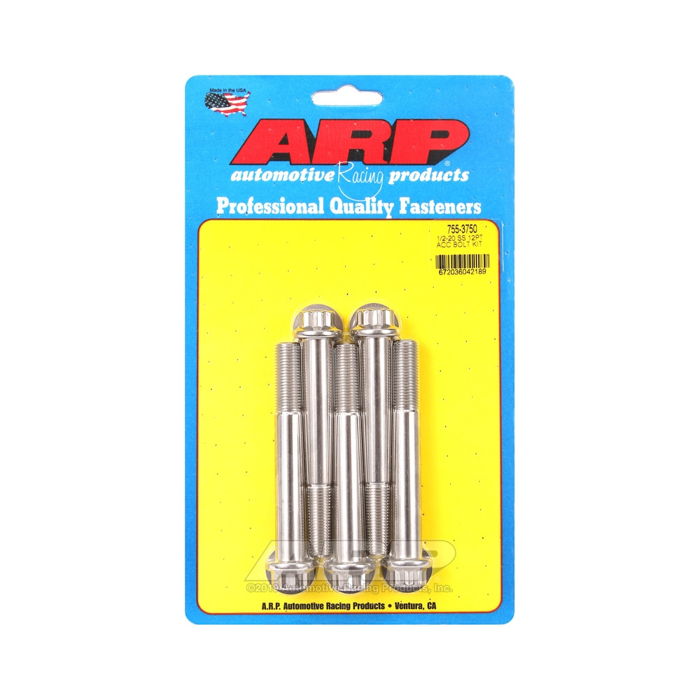 Universal Bolt ARP 1/2-20 - Stainless Steel 12 Pts x5 - ARP-755-3750 - 755-3750 - 3666618227603