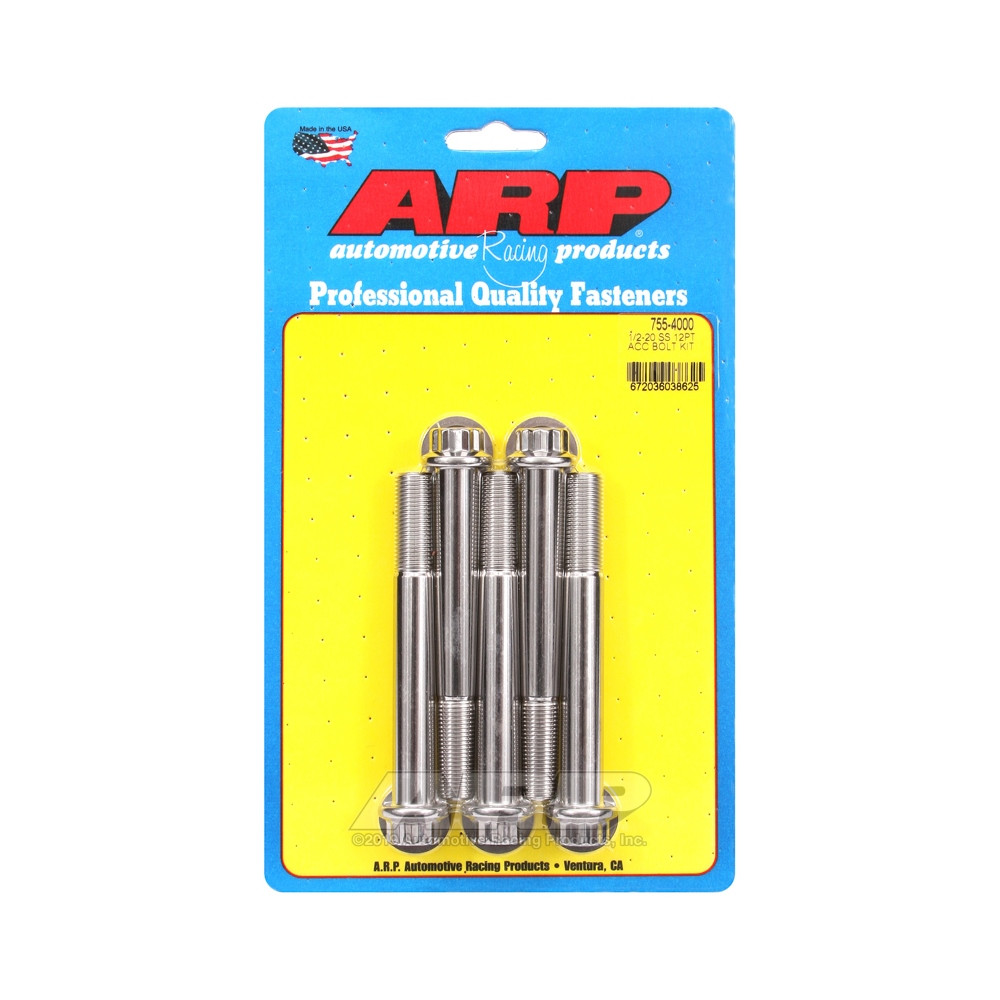 Universal Bolt ARP 1/2-20 - Stainless Steel 12 Pts x5 - ARP-755-4000 - 755-4000 - 3666618227610