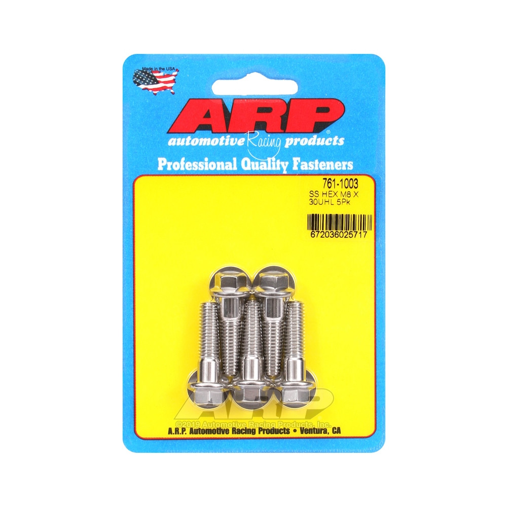 ARP Universal Bolt M8 x 1.25 - Stainless Hex x5 - ARP-761-1003 - 761-1003 - 3666618228358