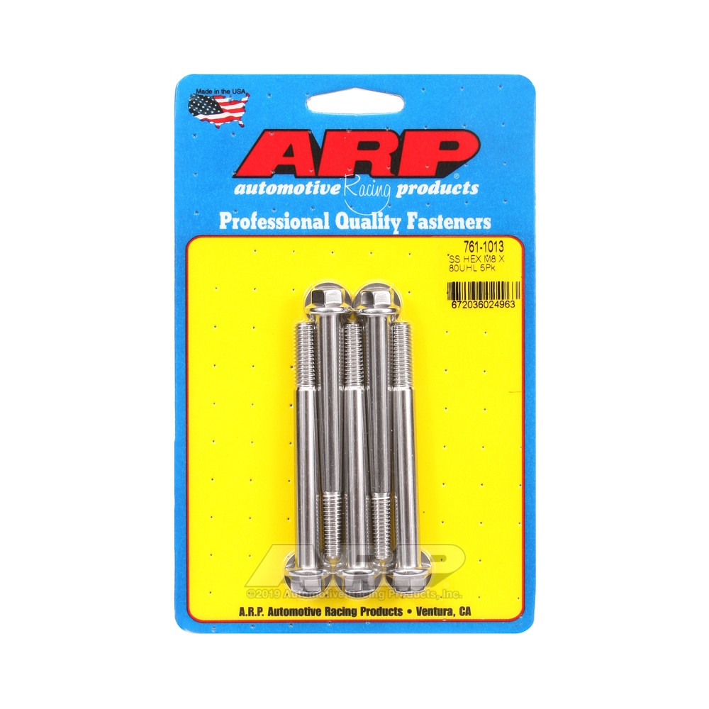 ARP Universal Bolt M8 x 1.25 - Stainless Hex x5 - ARP-761-1013 - 761-1013 - 3666618228457