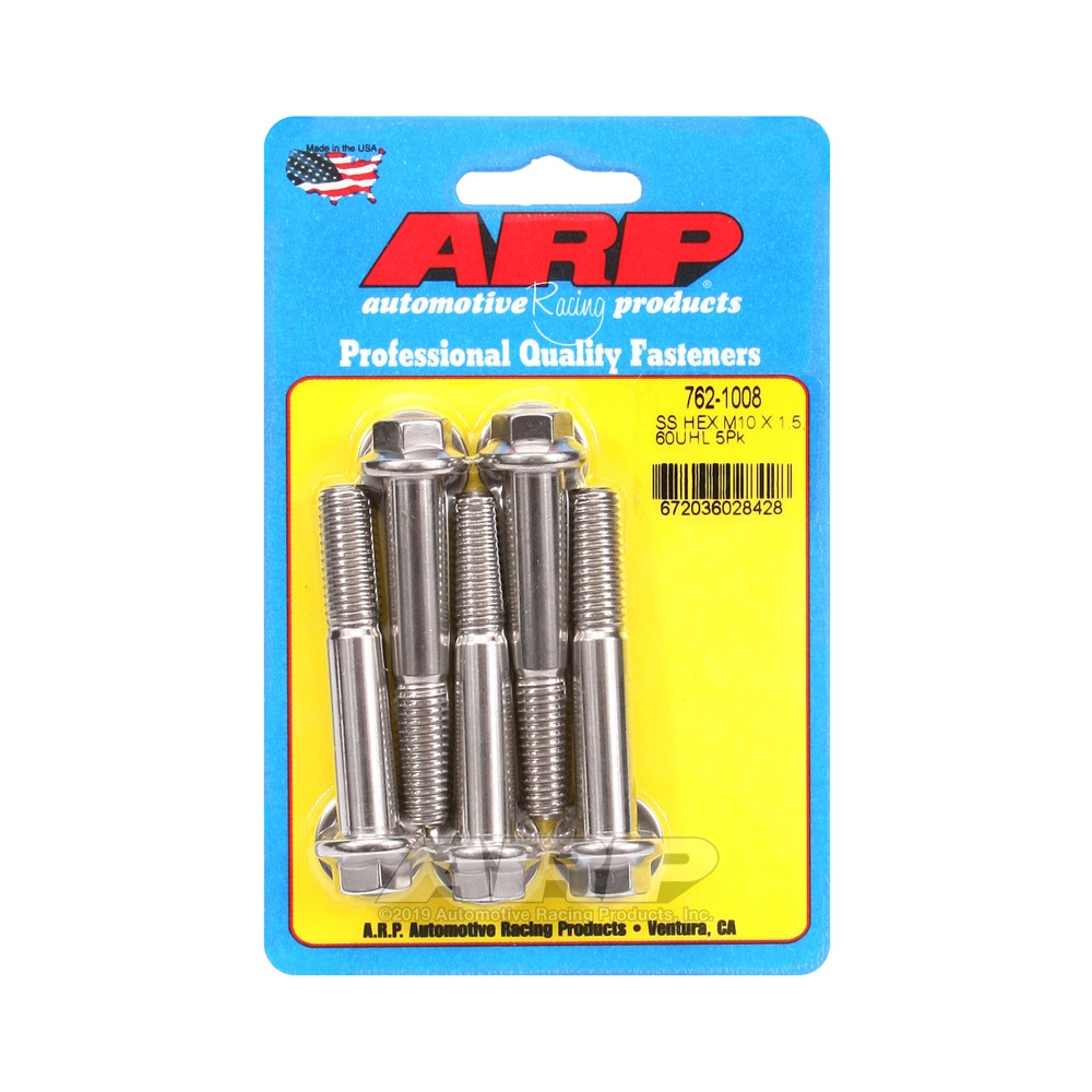 ARP Universal Bolt M10 x 1.50 - Stainless Hex x5 - ARP-762-1008 - 762-1008 - 3666618228594