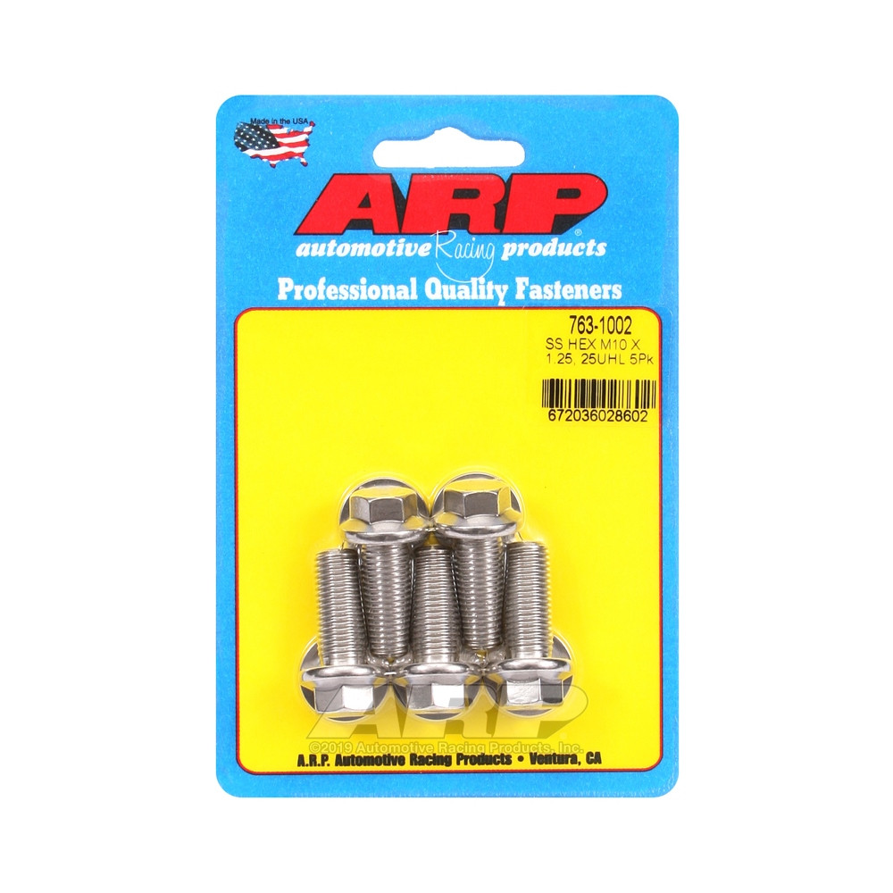 Boulonnerie universelle ARP M10 x 1.25 - Inox Hex x5 - ARP-763-1002 - 763-1002 - 3666618228662