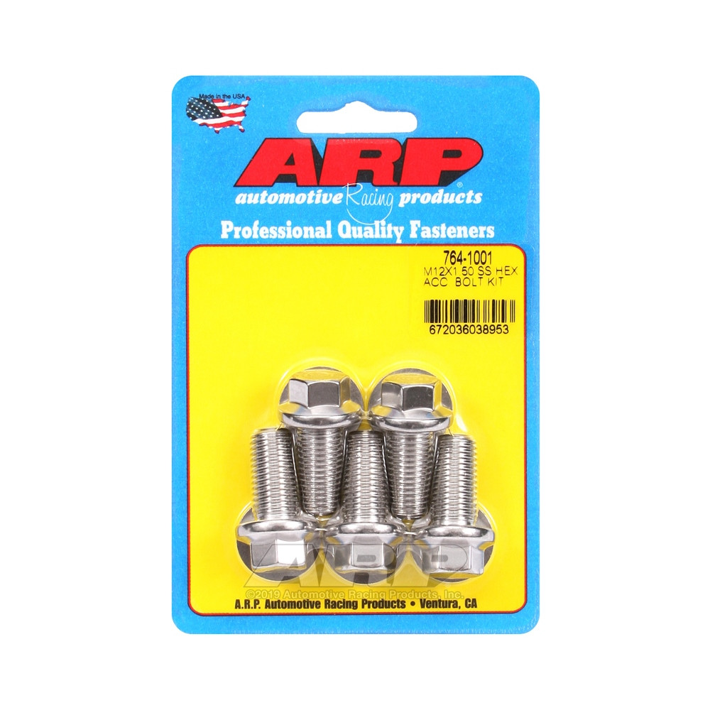 Boulonnerie universelle ARP M12 x 1.50 - Inox Hex x5 - ARP-764-1001 - 764-1001 - 3666618228778