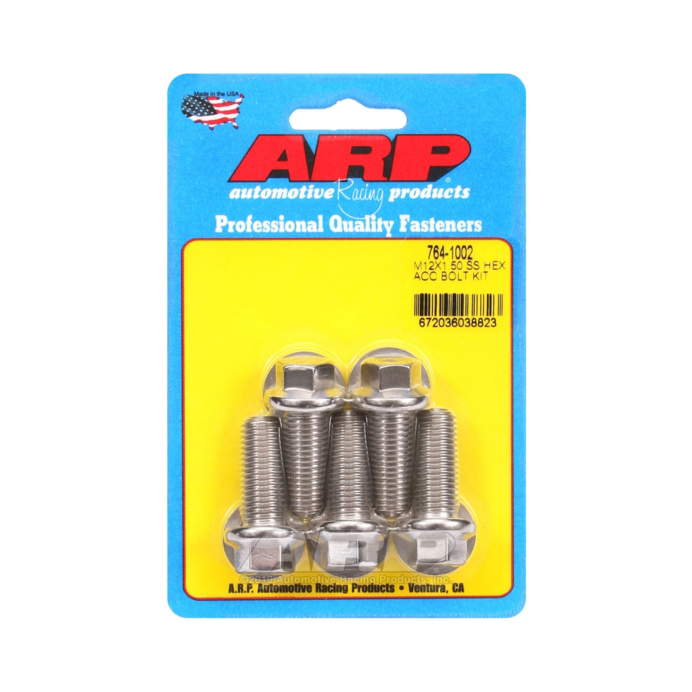 Boulonnerie universelle ARP M12 x 1.50 - Inox Hex x5 - ARP-764-1002 - 764-1002 - 3666618228785