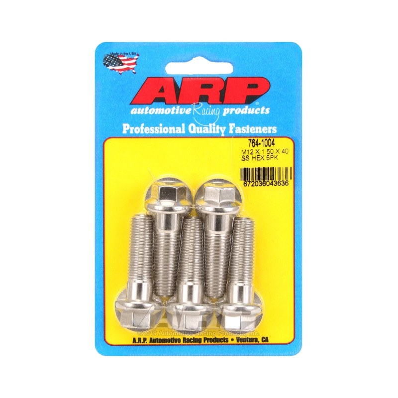 Bullone universale ARP M12 x 1,50 - Esagonale inox x5 - ARP-764-1004 - 764-1004 - 3666618228808