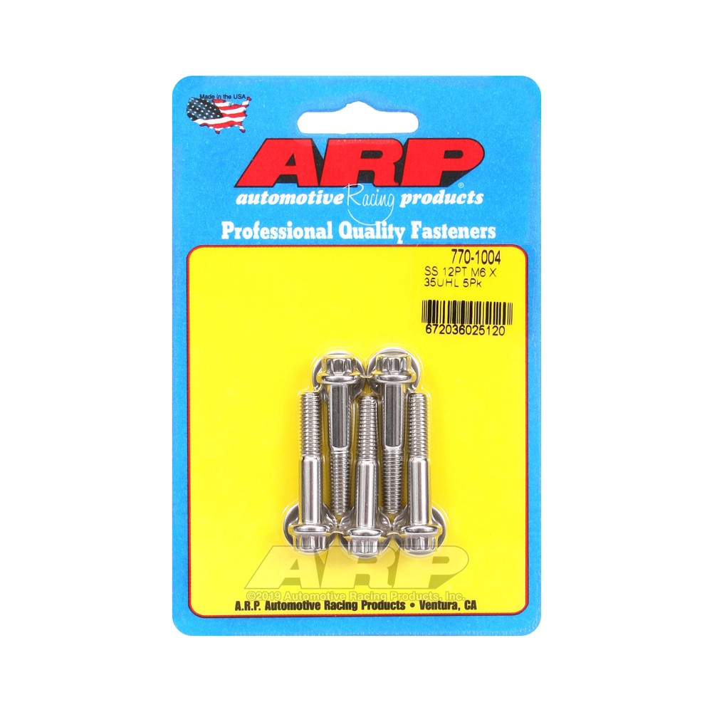 Bullone universale ARP M6 x 1,00 - Acciaio inox 12 pts x5 - ARP-770-1004 - 770-1004 - 3666618229027