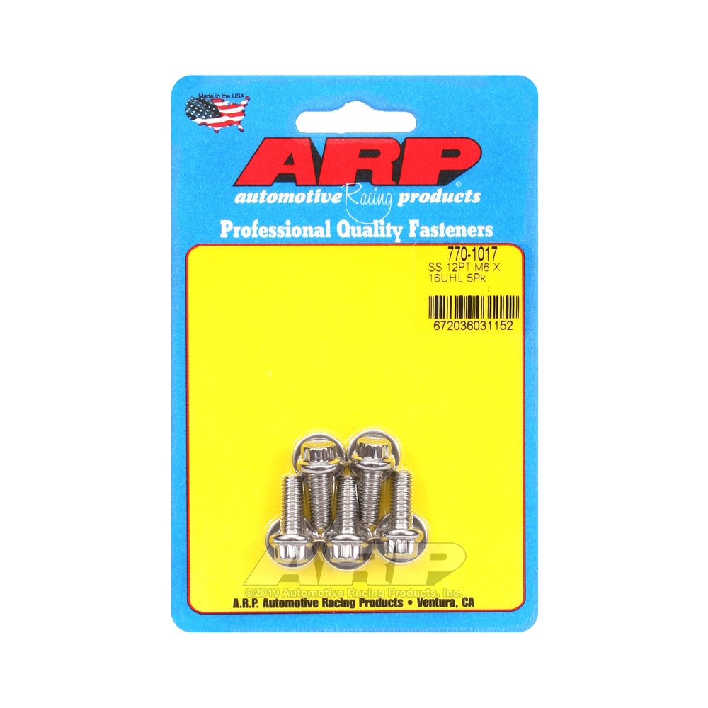 Bullone universale ARP M6 x 1,00 - Acciaio inox 12 pts x5 - ARP-770-1017 - 770-1017 - 3666618229157