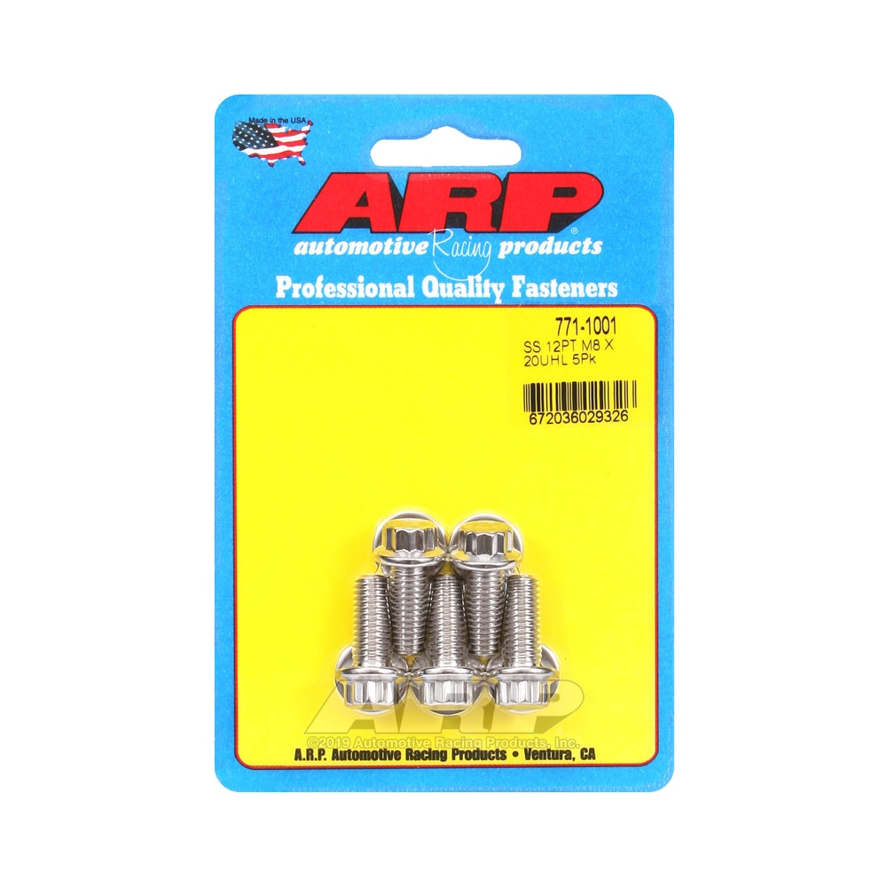 Boulonnerie universelle ARP M8 x 1.25 - Inox 12 Pts x5 - ARP-771-1001 - 771-1001 - 3666618229171