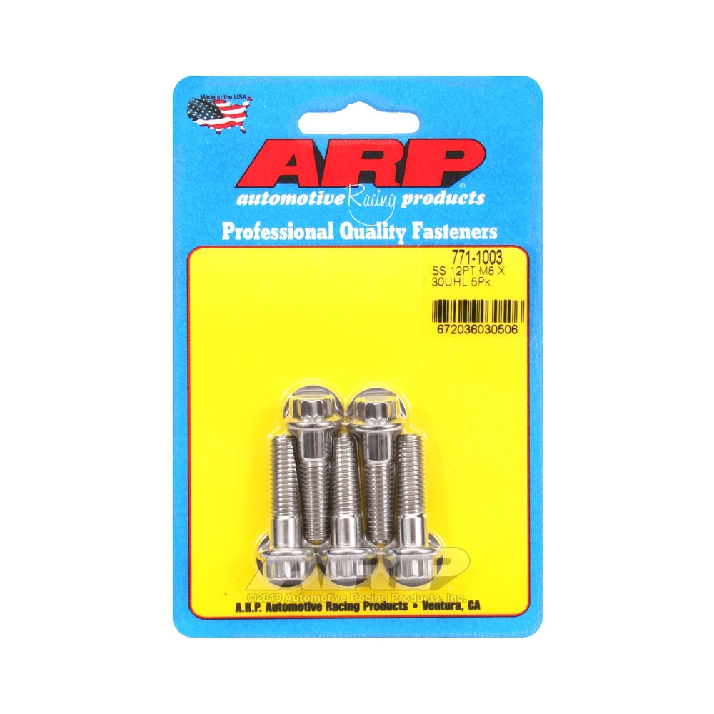 Boulonnerie universelle ARP M8 x 1.25 - Inox 12 Pts x5 - ARP-771-1003 - 771-1003 - 3666618229195