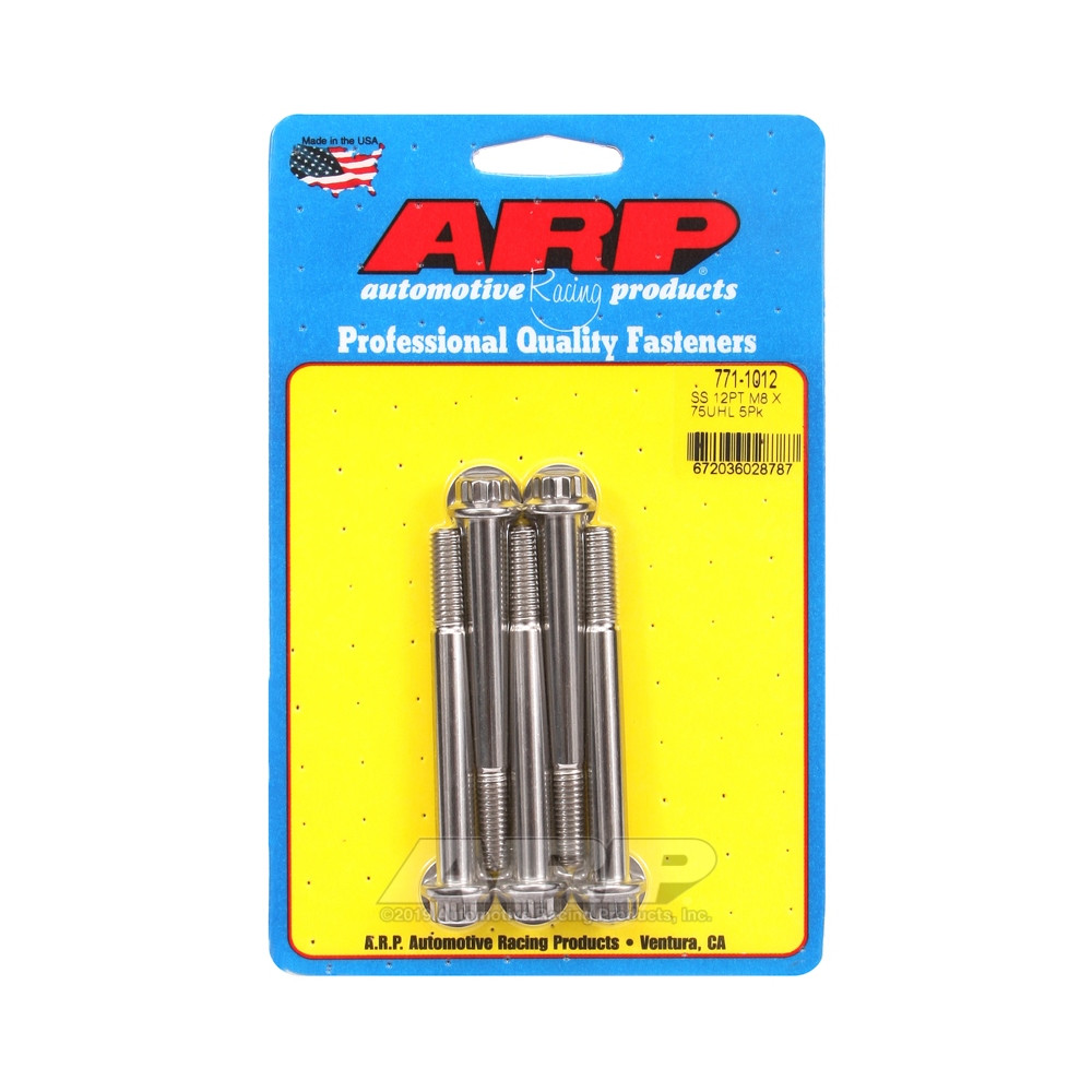 Boulonnerie universelle ARP M8 x 1.25 - Inox 12 Pts x5 - ARP-771-1012 - 771-1012 - 3666618229287