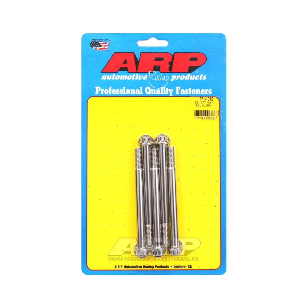 ARP Universal Bolt M8 x 1.25 - Stainless Steel 12 Pts x5 - ARP-771-1015 - 771-1015 - 3666618229317