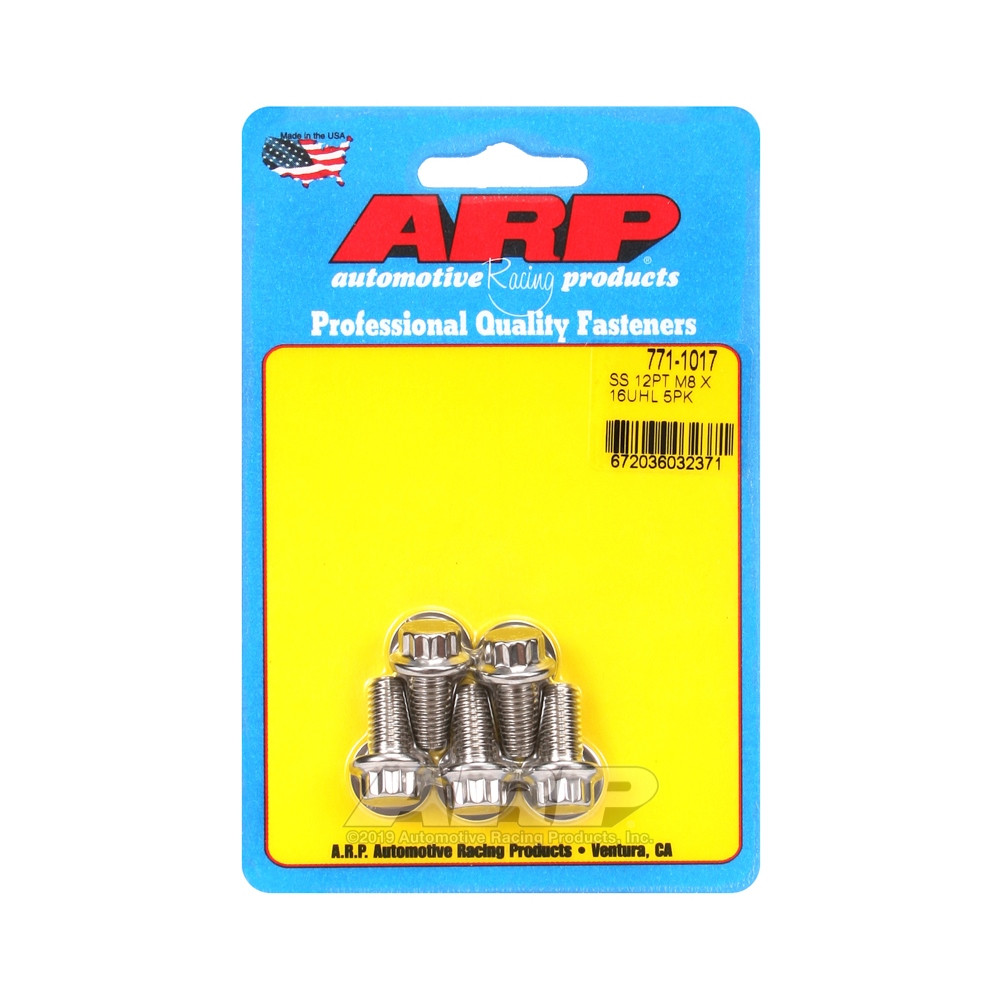 Boulonnerie universelle ARP M8 x 1.25 - Inox 12 Pts x5 - ARP-771-1017 - 771-1017 - 3666618229331
