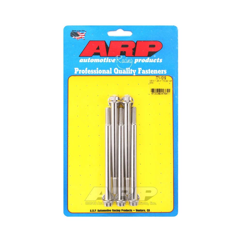 Boulonnerie universelle ARP M8 x 1.25 - Inox 12 Pts x5 - ARP-771-1019 - 771-1019 - 3666618229355