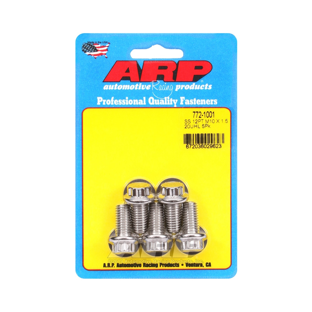 ARP Universal Bolt M10 x 1.50 - Stainless Steel 12 Pts x5 - ARP-772-1001 - 772-1001 - 3666618229362