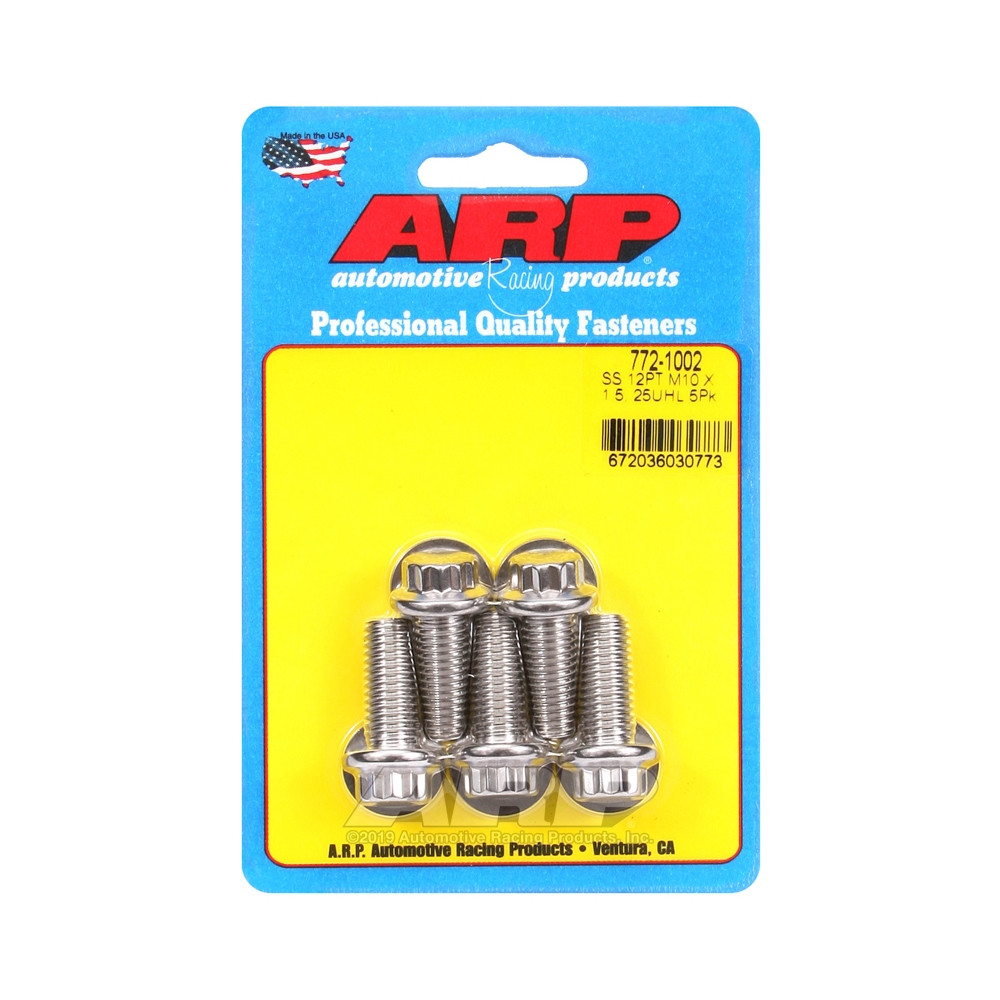 Bulloni universali ARP M10 x 1,50 - Acciaio inox 12 pezzi x5 - ARP-772-1002 - 772-1002 - 3666618229379