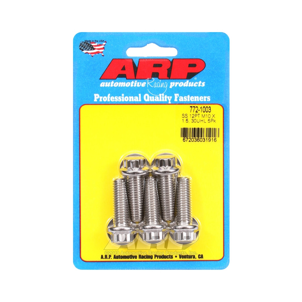 Boulonnerie universelle ARP M10 x 1.50 - Inox 12 Pts x5 - ARP-772-1003 - 772-1003 - 3666618229386