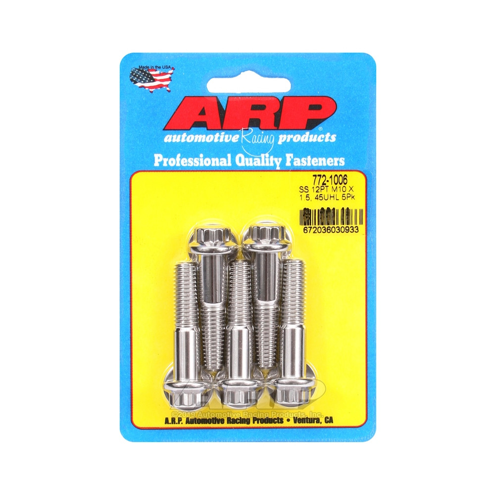 Boulonnerie universelle ARP M10 x 1.50 - Inox 12 Pts x5 - ARP-772-1006 - 772-1006 - 3666618229416