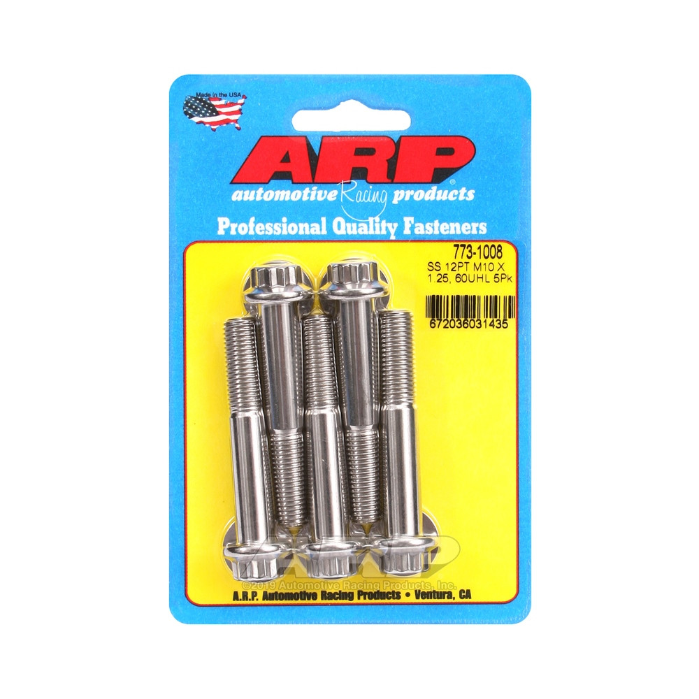 Boulonnerie universelle ARP M10 x 1.25 - Inox 12 Pts x5 - ARP-773-1008 - 773-1008 - 3666618229560