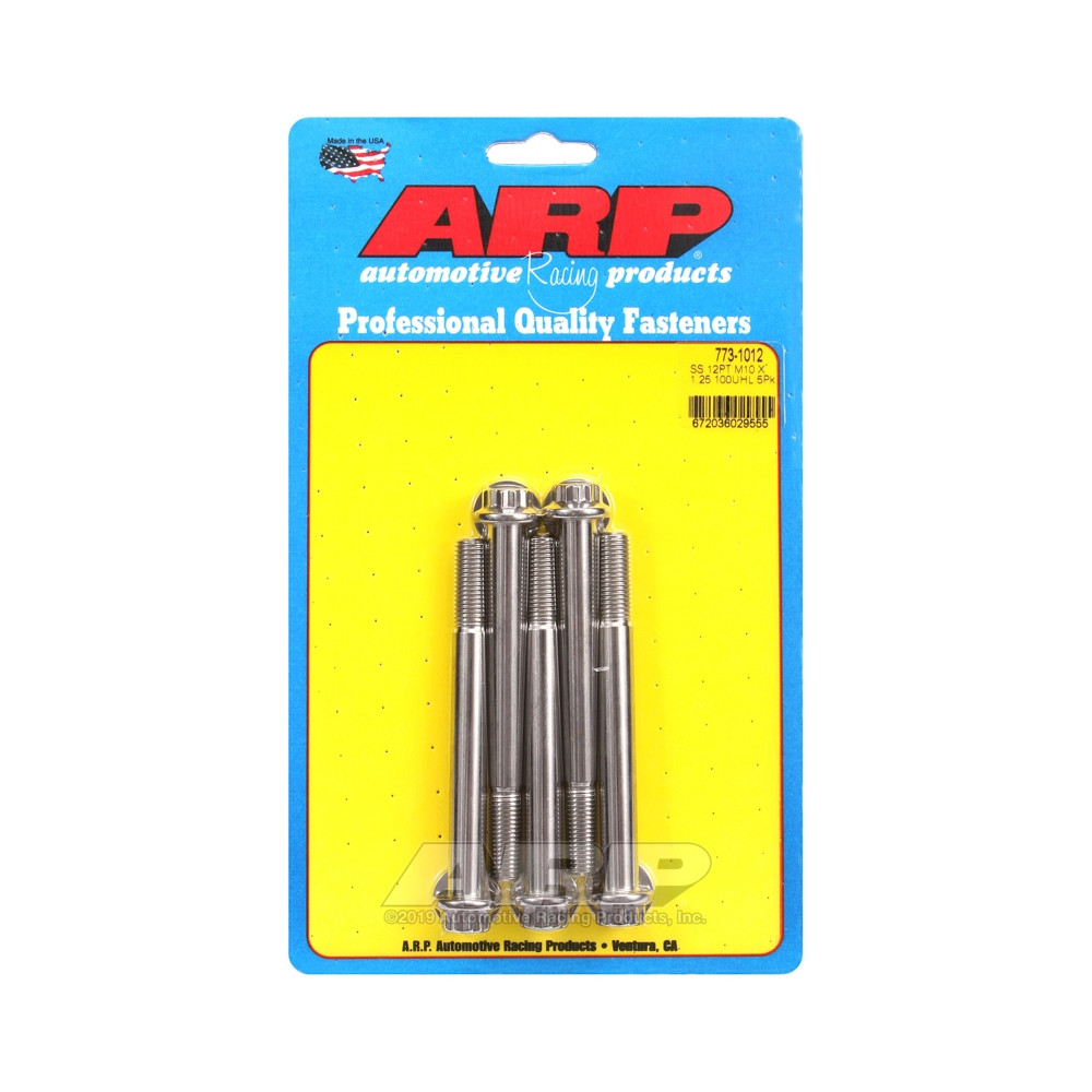 ARP Universal Bolt M10 x 1.25 - Stainless Steel 12 Pts x5 - ARP-773-1012 - 773-1012 - 3666618229607