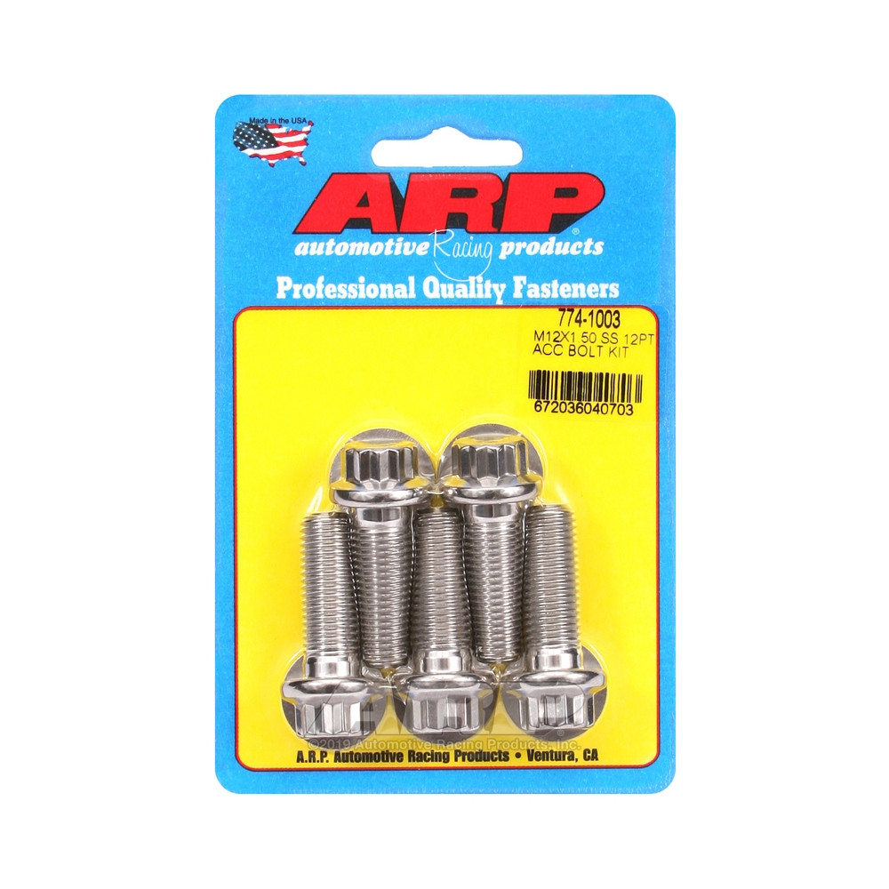 Universal-Schrauben ARP M12 x 1.50 - Edelstahl 12 Pkt x5 - ARP-774-1003 - 774-1003 - 3666618229638