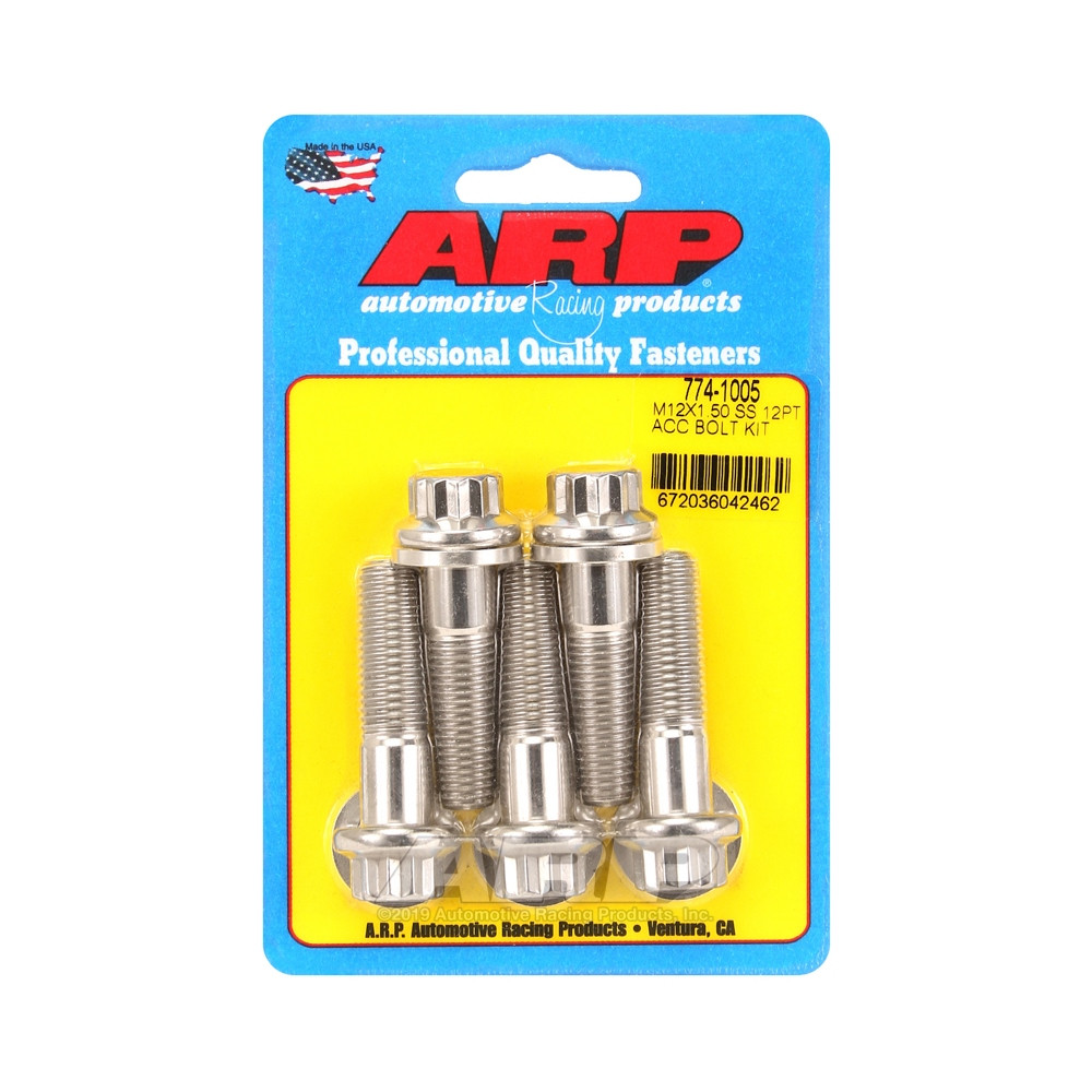 Boulonnerie universelle ARP M12 x 1.50 - Inox 12 Pts x5 - ARP-774-1005 - 774-1005 - 3666618229652