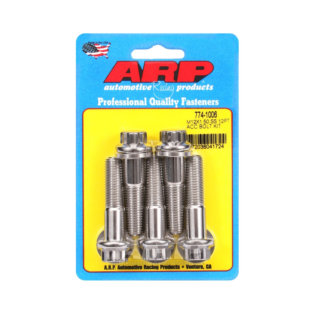 Boulonnerie universelle ARP M12 x 1.50 - Inox 12 Pts x5 - ARP-774-1006 - 774-1006 - 3666618229669