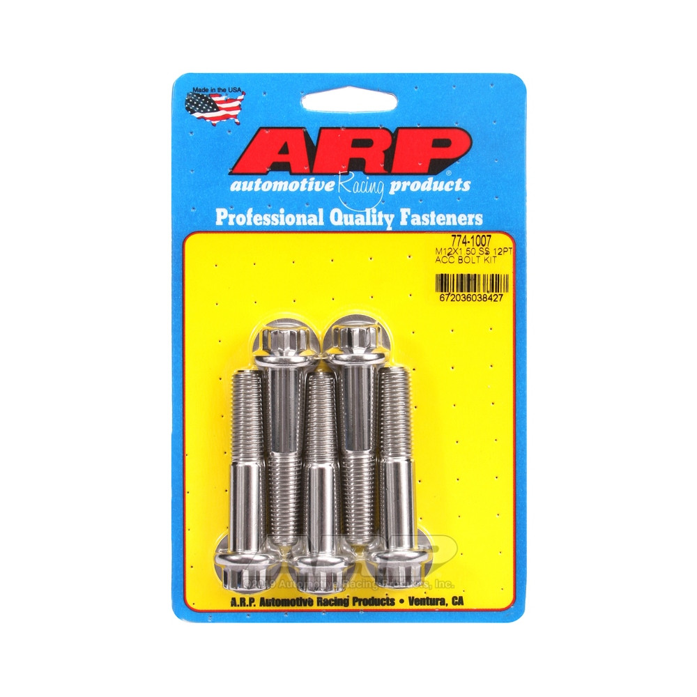 Universal-Schrauben ARP M12 x 1.50 - Edelstahl 12 Pkt x5 - ARP-774-1007 - 774-1007 - 3666618229676