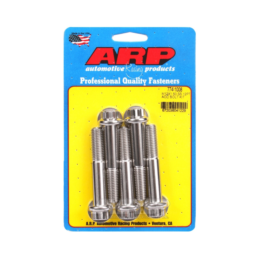 Boulonnerie universelle ARP M12 x 1.50 - Inox 12 Pts x5 - ARP-774-1008 - 774-1008 - 3666618229683