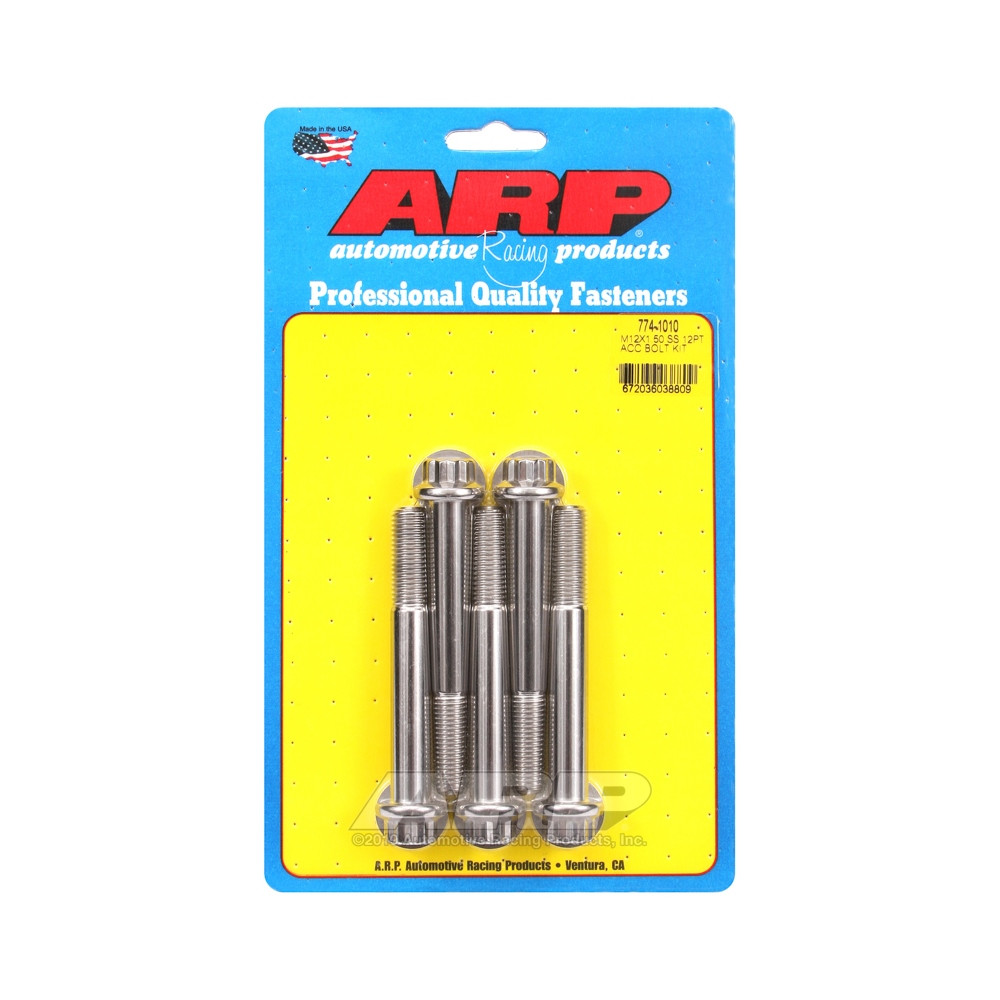 ARP Universal Bolts M12 x 1.50 - Stainless Steel 12 Pts x5 - ARP-774-1010 - 774-1010 - 3666618229706
