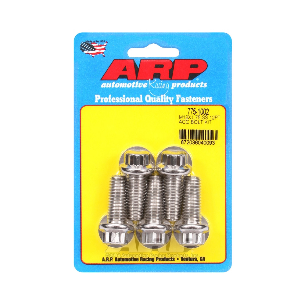 Universal-Schrauben ARP M12 x 1.75 - Edelstahl 12 Pkt x5 - ARP-775-1002 - 775-1002 - 3666618229737